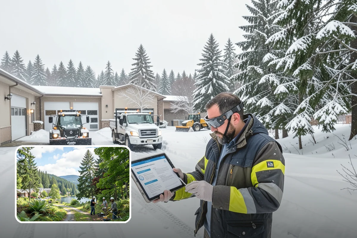 Parking Lot Deicing in Lake Forest Park, King County, WA - Targets black ice unique to PNW freezing rain