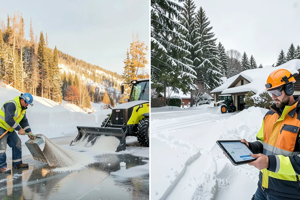Parking Lot Deicing in Lake Forest Park, King County, WA - We identify shaded corners and poor-drainage areas that ice first