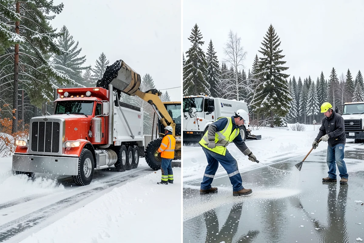 Parking Lot Deicing in Lakewood, Pierce County, WA - We identify shaded corners and poor-drainage areas that ice first