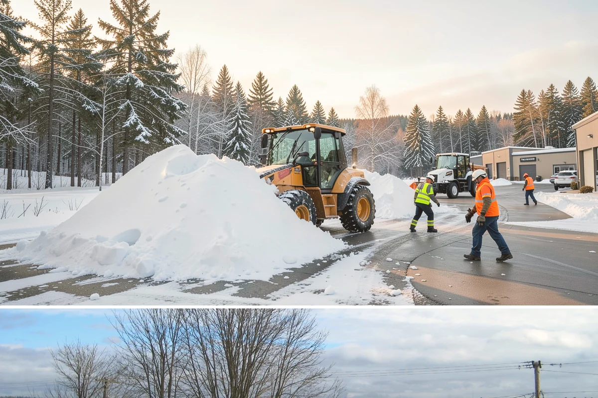 Parking Lot Deicing in Langley, Island County, WA - Deicing demand peaks during the December-to-February stretch when freezing rain is most frequent in the lowlands.