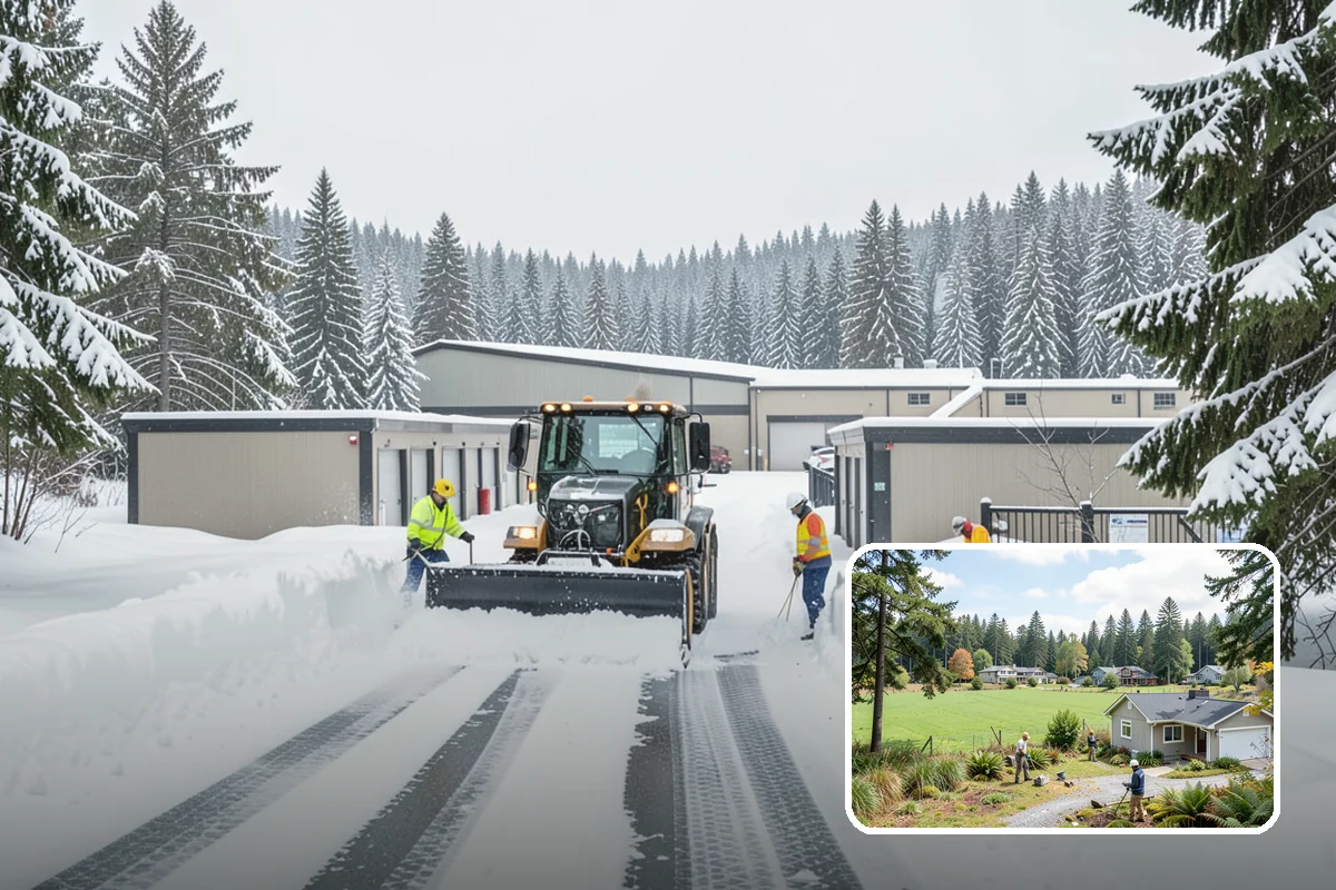 Parking Lot Deicing in Lyman, Skagit County, WA - Targets black ice unique to PNW freezing rain