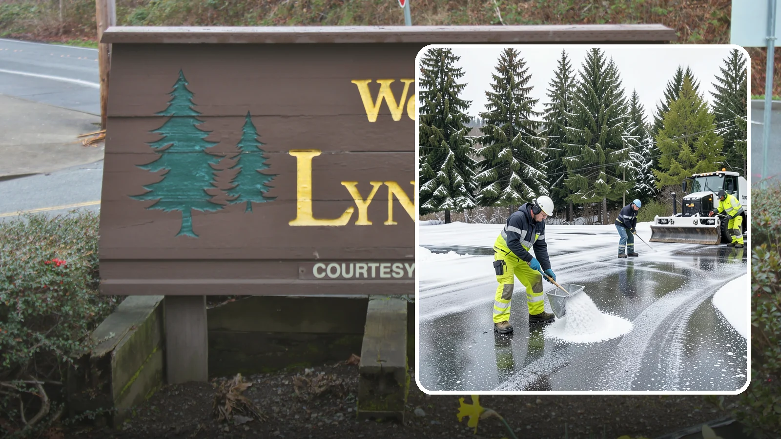 Parking Lot Deicing in Lynnwood, Snohomish County, WA - We pre-treat and post-treat commercial lots to stop the black ice that follows Western Washington's freezing rain.