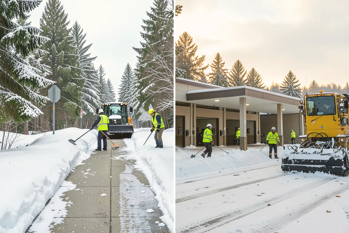 Parking Lot Deicing in Lynnwood, Snohomish County, WA - We identify shaded corners and poor-drainage areas that ice first