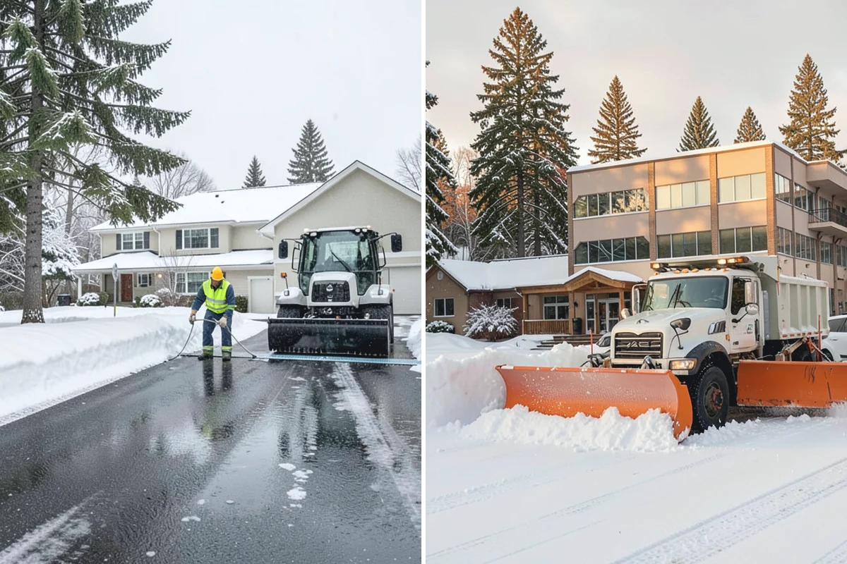 Parking Lot Deicing in Marysville, Snohomish County, WA - We identify shaded corners and poor-drainage areas that ice first