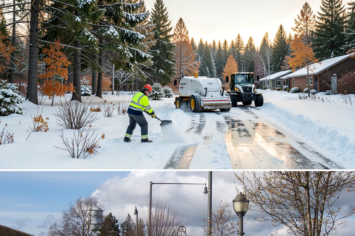 Parking Lot Deicing in Marysville, Snohomish County, WA - Deicing demand peaks during the December-to-February stretch when freezing rain is most frequent in the lowlands.