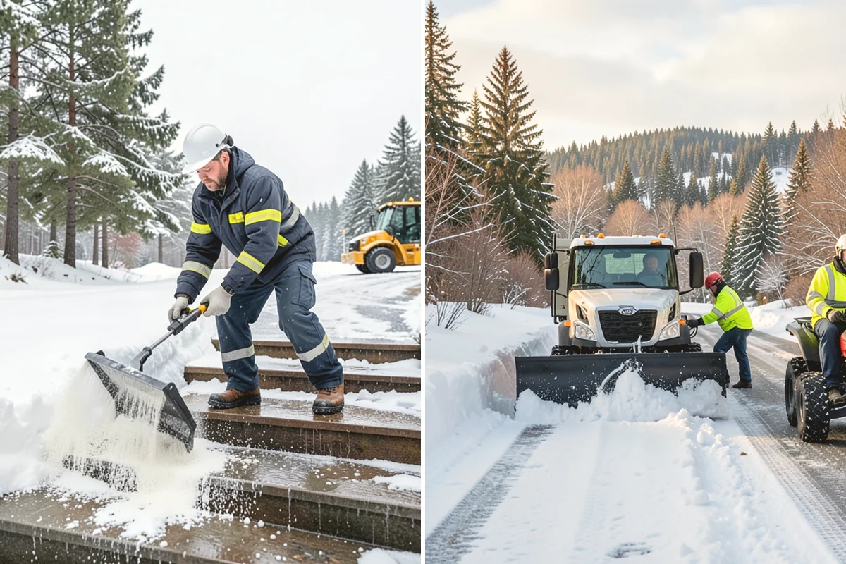 Parking Lot Deicing in Mercer Island, King County, WA - We identify shaded corners and poor-drainage areas that ice first