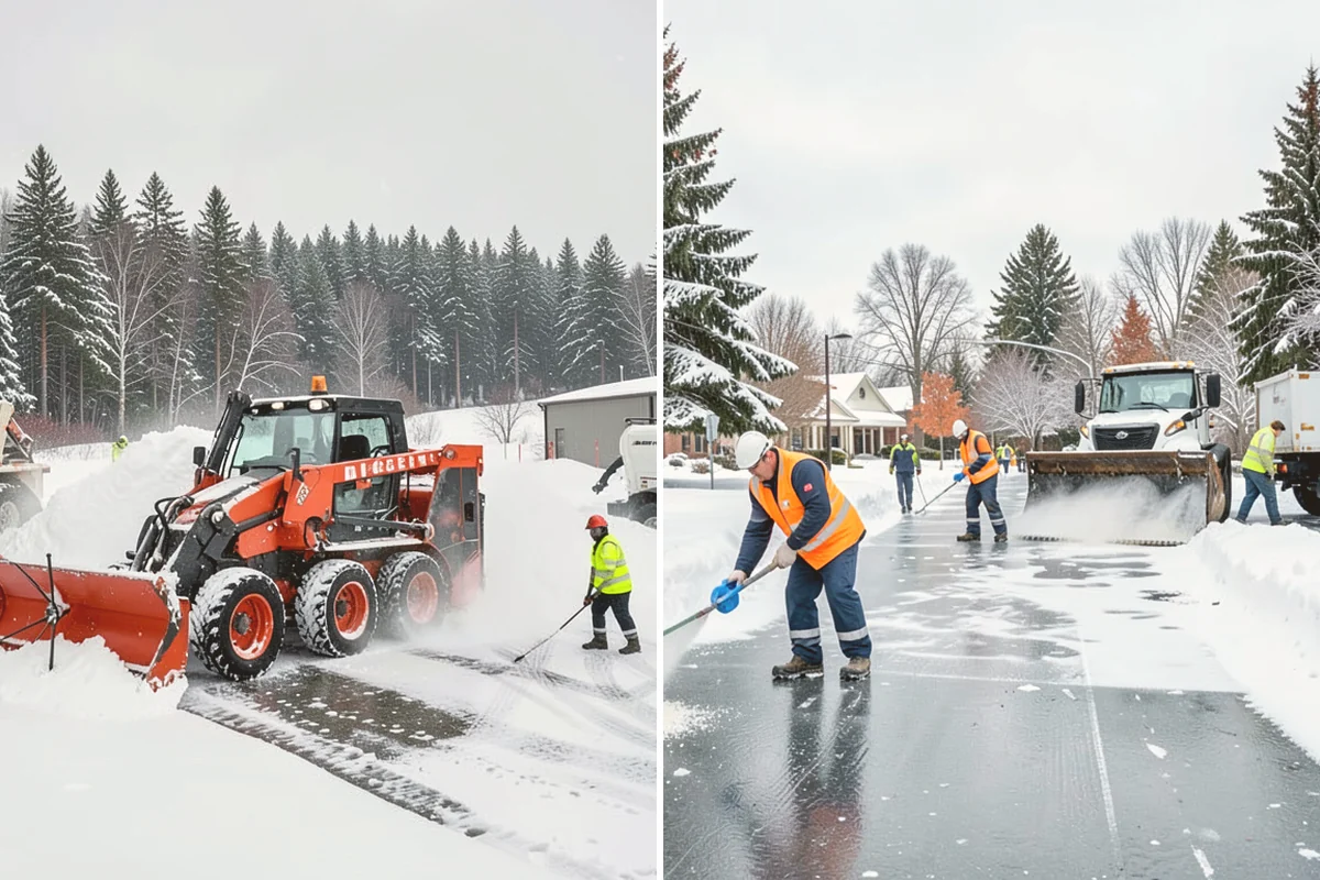Parking Lot Deicing in Milton, King County, WA - We identify shaded corners and poor-drainage areas that ice first