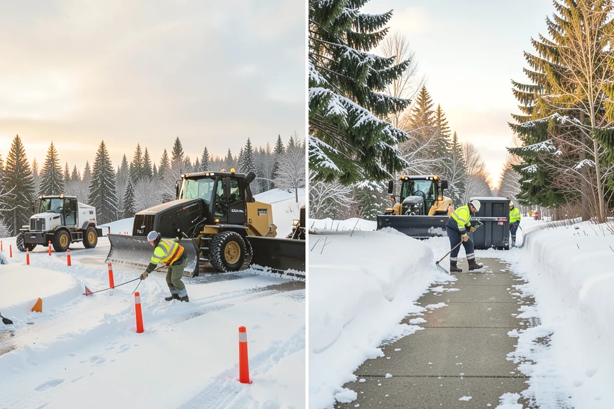 Parking Lot Deicing in Monroe, Snohomish County, WA - We identify shaded corners and poor-drainage areas that ice first