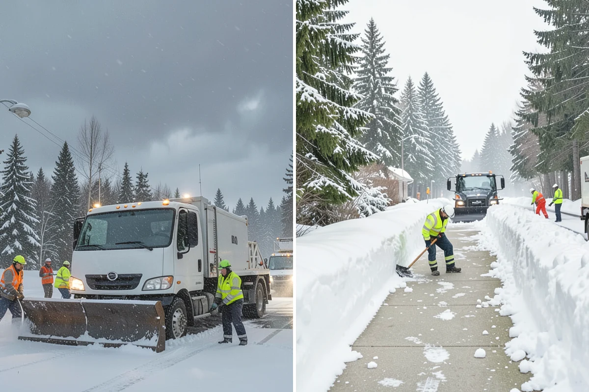 Parking Lot Deicing in Mukilteo, Snohomish County, WA - We identify shaded corners and poor-drainage areas that ice first