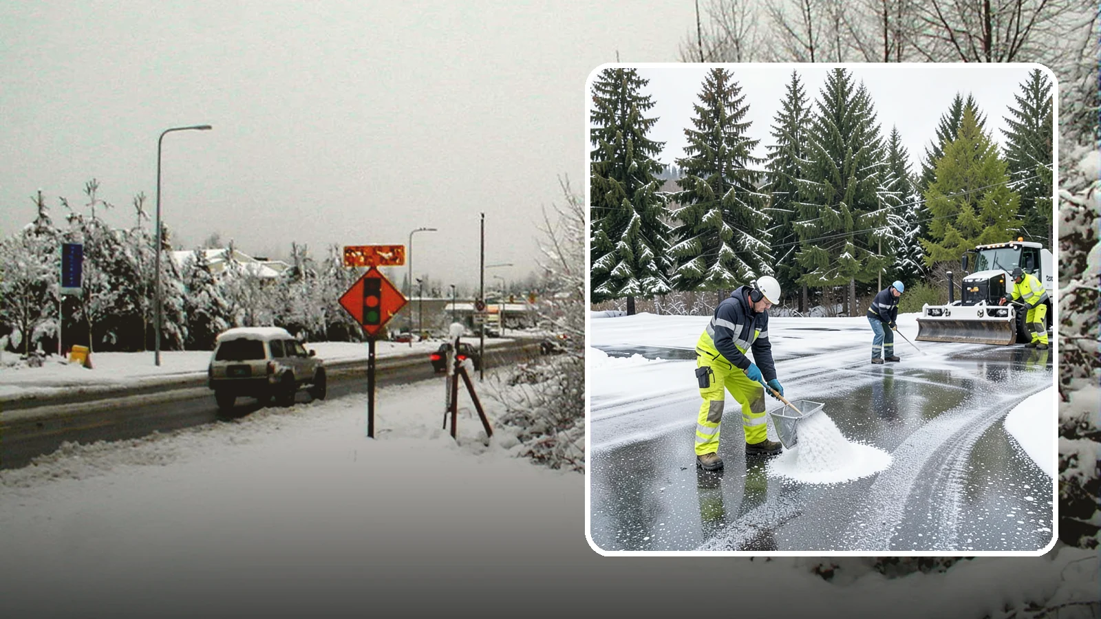 Parking Lot Deicing in Newcastle, King County, WA - We pre-treat and post-treat commercial lots to stop the black ice that follows Western Washington's freezing rain.