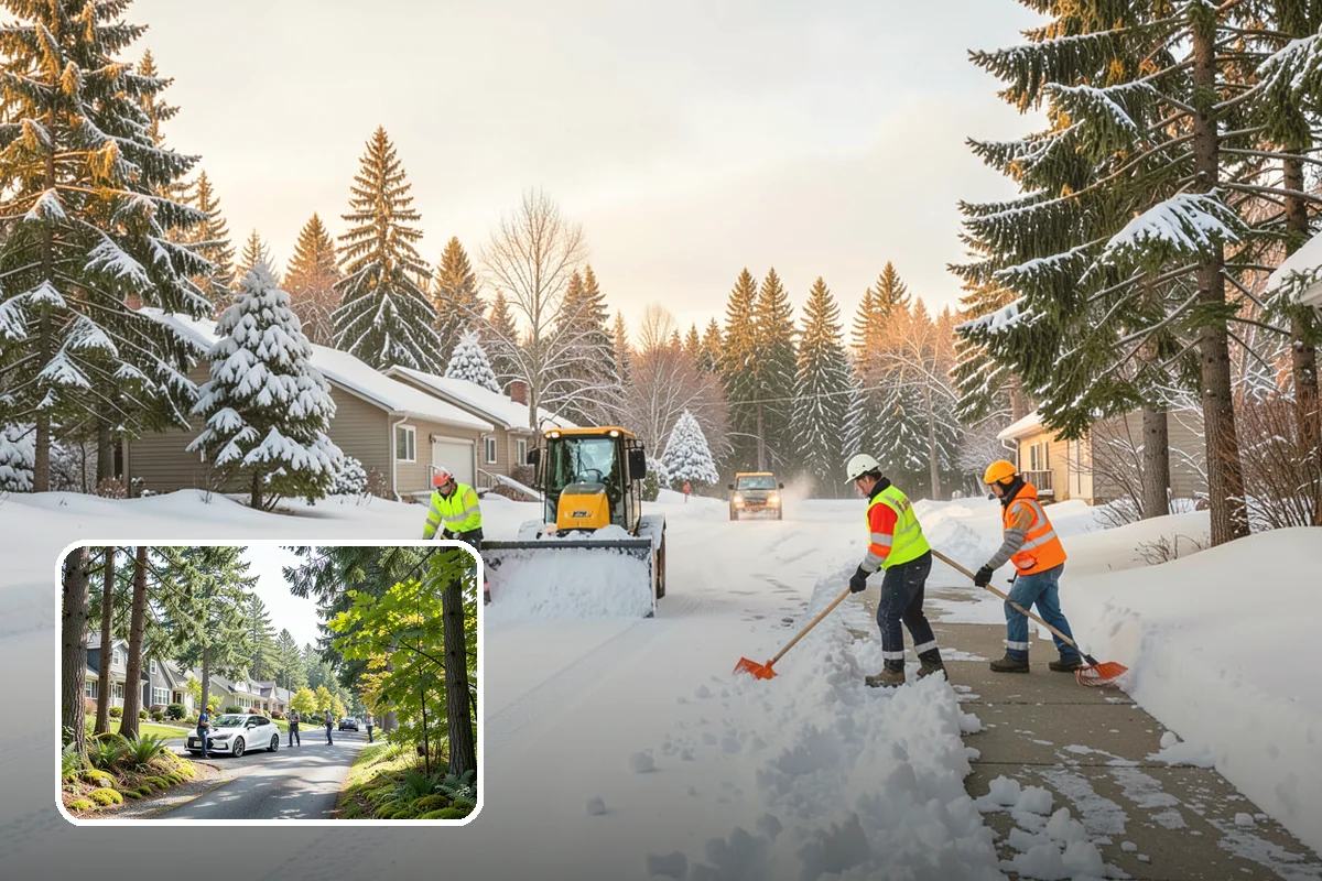 Parking Lot Deicing in Normandy Park, King County, WA - Targets black ice unique to PNW freezing rain