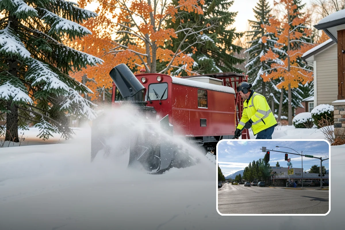 Parking Lot Deicing in North Bend, King County, WA - Targets black ice unique to PNW freezing rain
