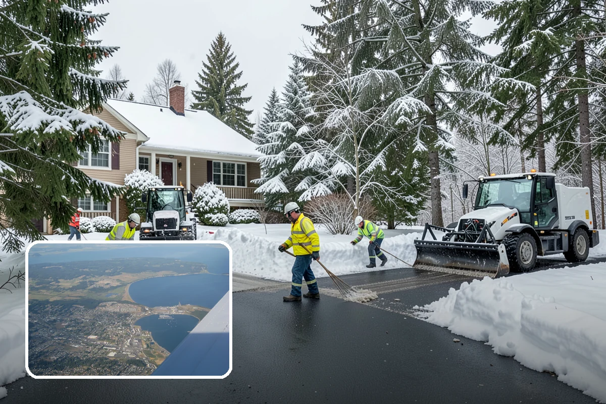 Parking Lot Deicing in Oak Harbor, Island County, WA - Targets black ice unique to PNW freezing rain
