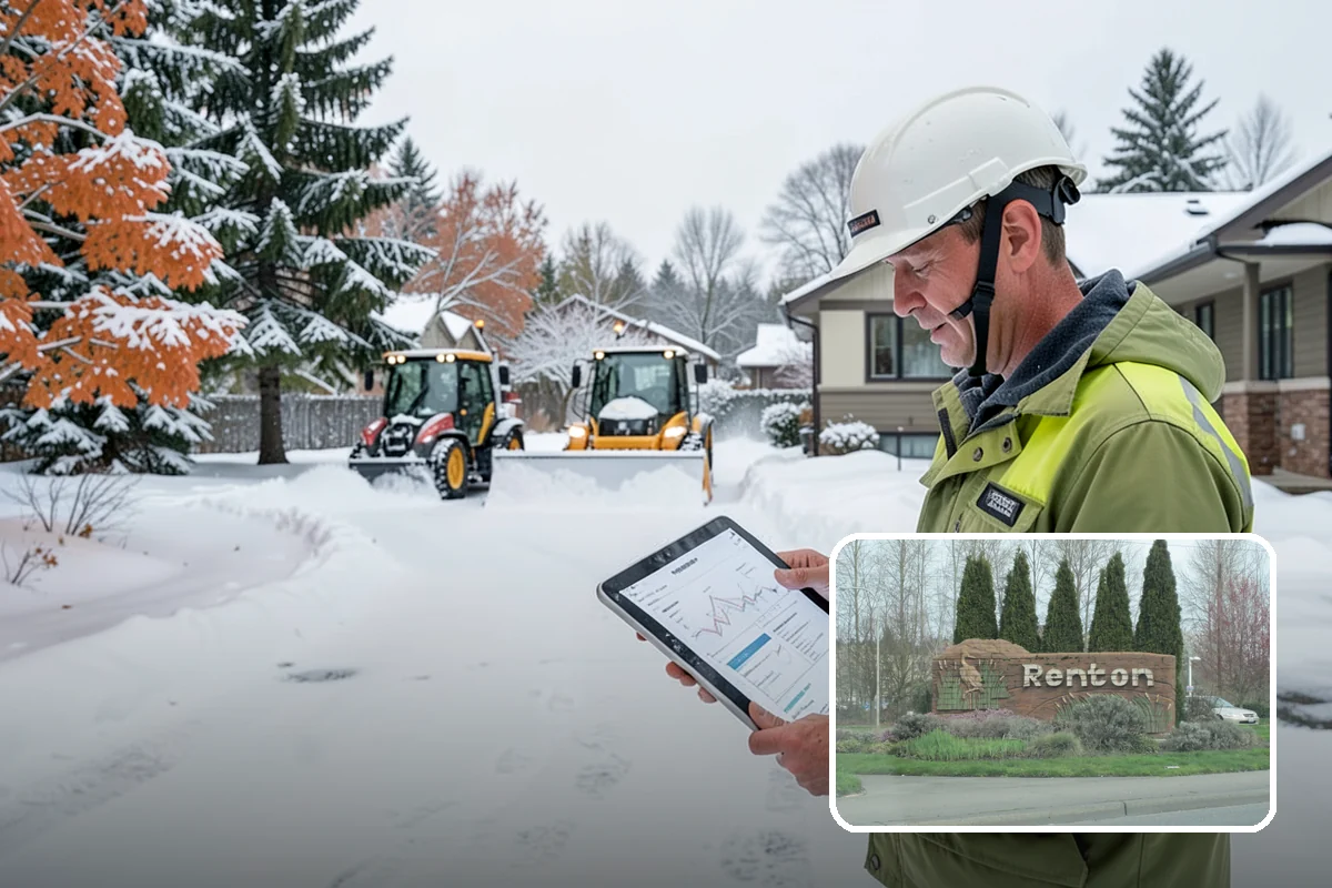 Parking Lot Deicing in Renton, King County, WA - Targets black ice unique to PNW freezing rain