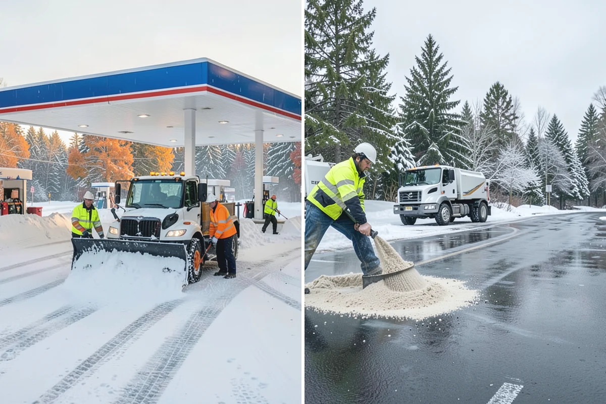 Parking Lot Deicing in Renton, King County, WA - We identify shaded corners and poor-drainage areas that ice first