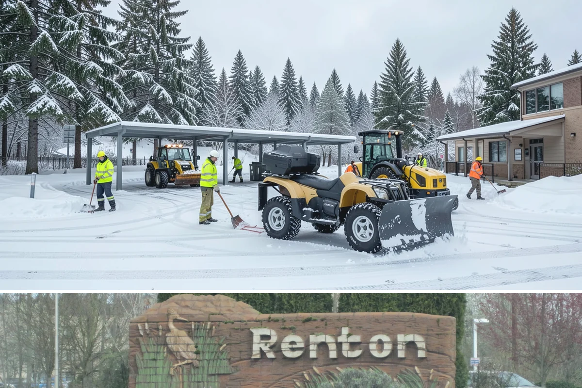 Parking Lot Deicing in Renton, King County, WA - Deicing demand peaks during the December-to-February stretch when freezing rain is most frequent in the lowlands.