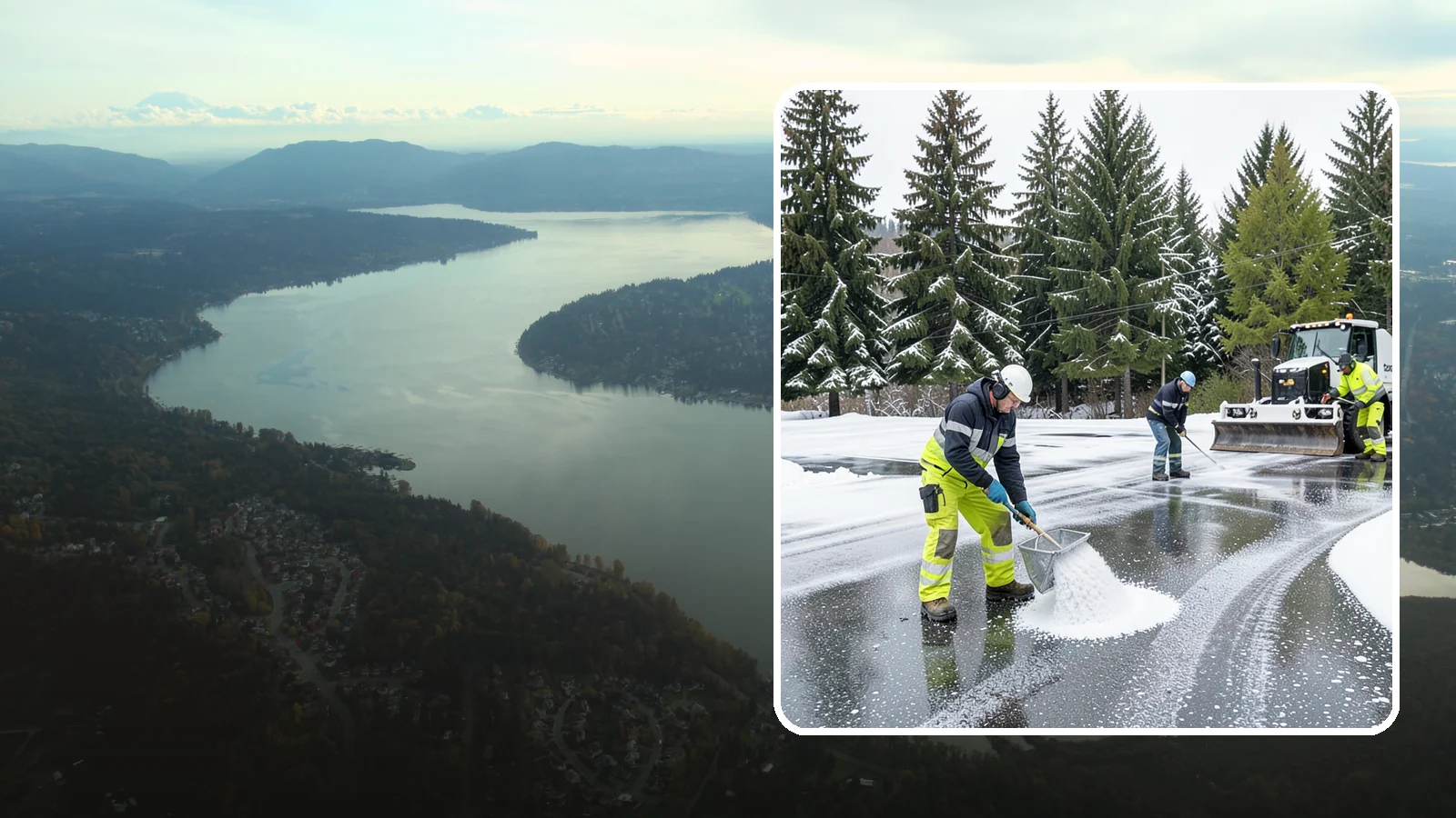 Parking Lot Deicing in Sammamish, King County, WA - We pre-treat and post-treat commercial lots to stop the black ice that follows Western Washington's freezing rain.