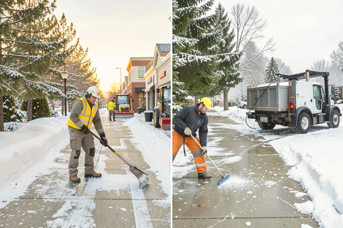 Parking Lot Deicing in Sammamish, King County, WA - We identify shaded corners and poor-drainage areas that ice first