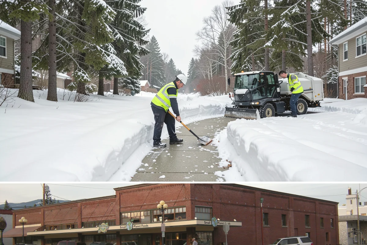 Parking Lot Deicing in Sedro-Woolley, Skagit County, WA - Deicing demand peaks during the December-to-February stretch when freezing rain is most frequent in the lowlands.