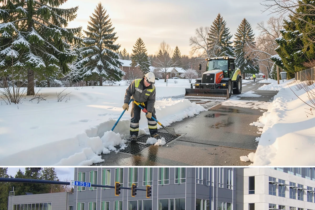Parking Lot Deicing in Shoreline, King County, WA - Deicing demand peaks during the December-to-February stretch when freezing rain is most frequent in the lowlands.