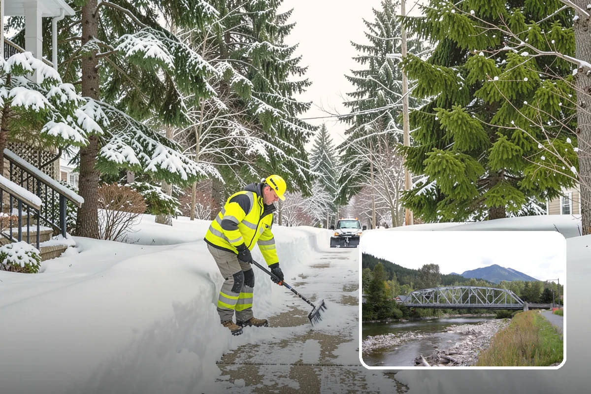 Parking Lot Deicing in Skykomish, King County, WA - Targets black ice unique to PNW freezing rain