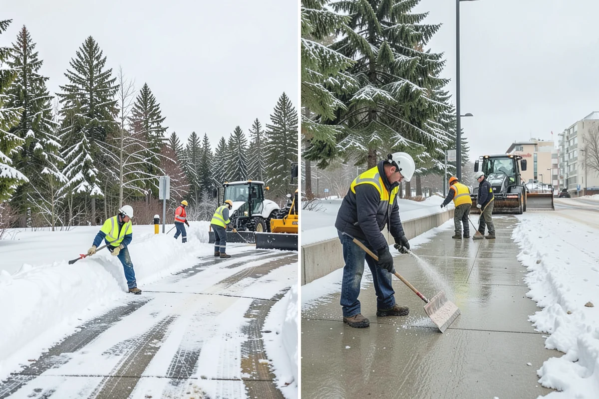 Parking Lot Deicing in Skykomish, King County, WA - We identify shaded corners and poor-drainage areas that ice first