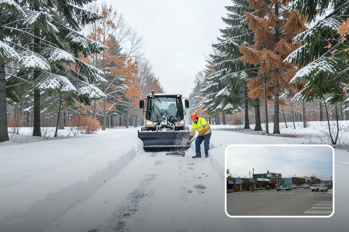 Parking Lot Deicing in Stanwood, Snohomish County, WA - Targets black ice unique to PNW freezing rain