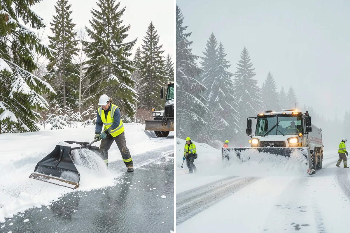 Parking Lot Deicing in Stanwood, Snohomish County, WA - We identify shaded corners and poor-drainage areas that ice first