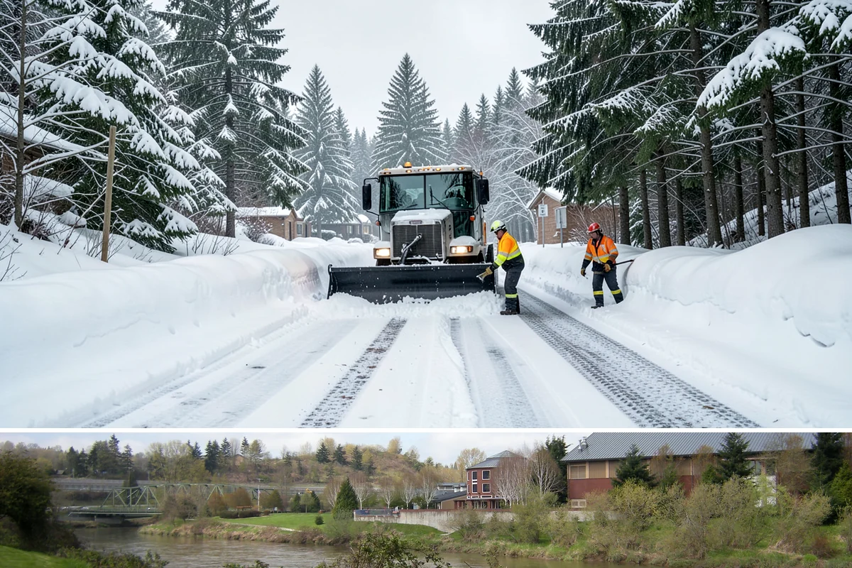 Parking Lot Deicing in Tukwila, King County, WA - Deicing demand peaks during the December-to-February stretch when freezing rain is most frequent in the lowlands.