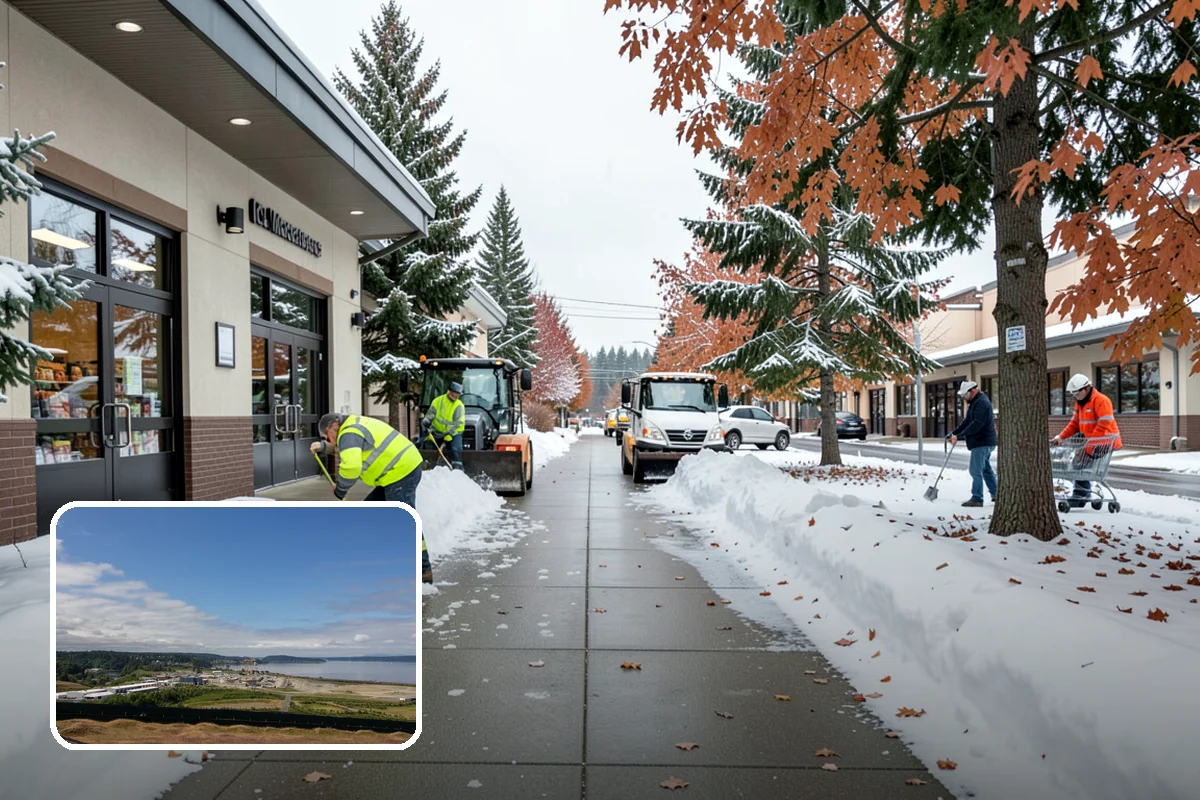 Parking Lot Deicing in University Place, Pierce County, WA - Targets black ice unique to PNW freezing rain