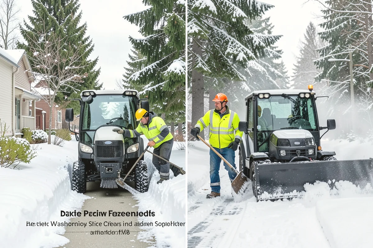 Parking Lot Deicing in University Place, Pierce County, WA - We identify shaded corners and poor-drainage areas that ice first