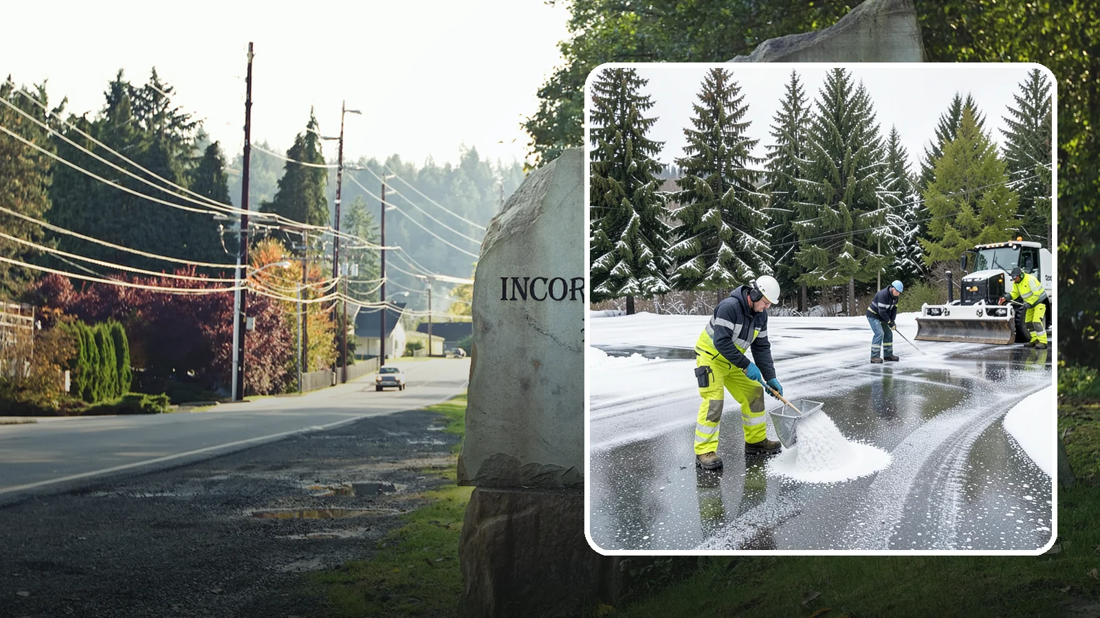 Parking Lot Deicing in Wilkeson, Pierce County, WA - We pre-treat and post-treat commercial lots to stop the black ice that follows Western Washington's freezing rain.