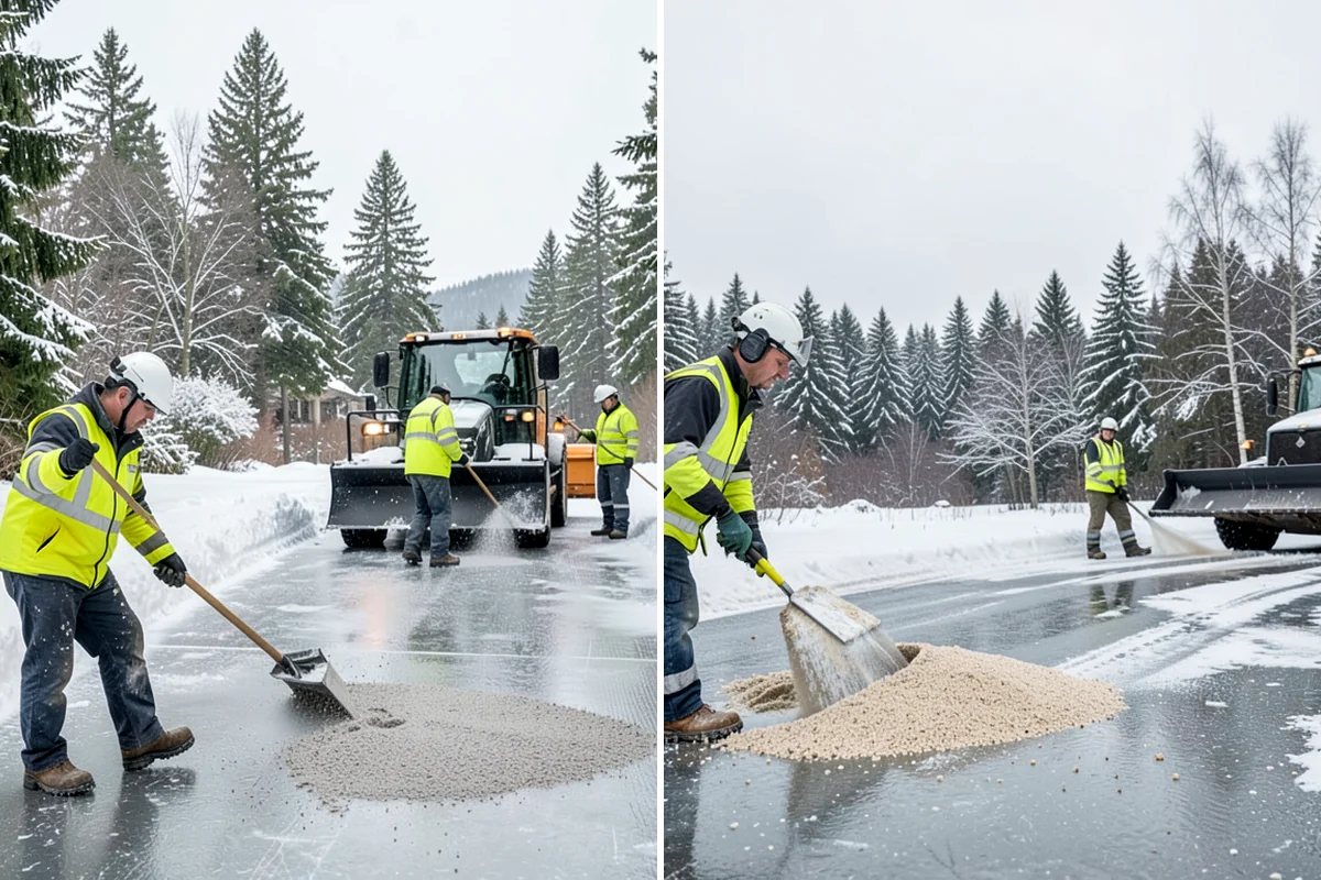Parking Lot Ice Removal in Arlington, Snohomish County, WA - We locate bonded ice from thaw-and-refreeze cycles