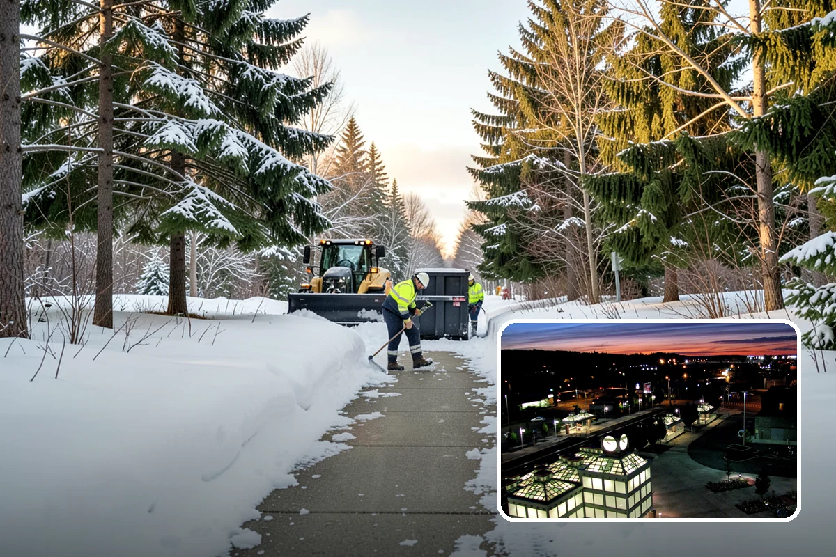 Parking Lot Ice Removal in Auburn, King County, WA - Clears layered ice deicer cannot lift