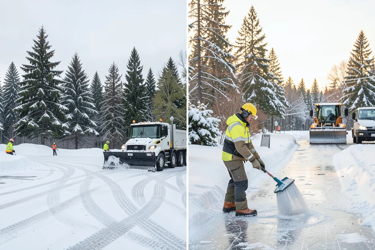 Parking Lot Ice Removal in Auburn, King County, WA - We locate bonded ice from thaw-and-refreeze cycles