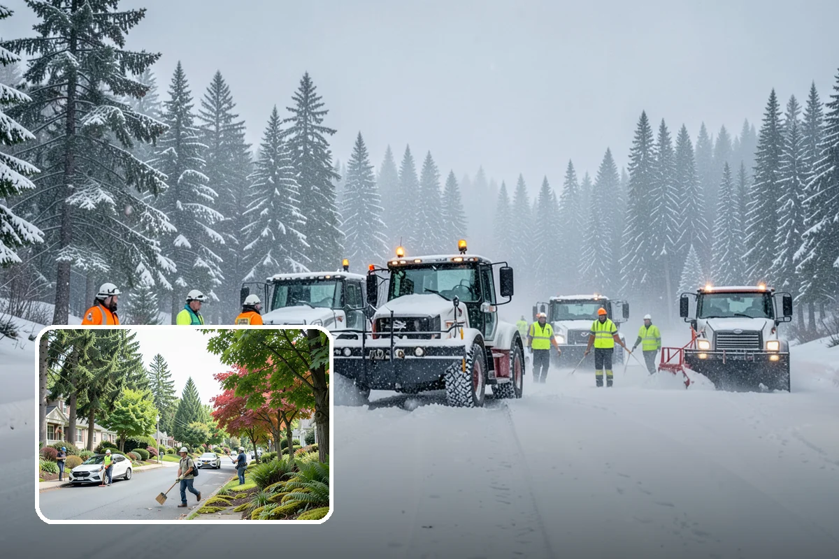 Parking Lot Ice Removal in Beaux Arts Village, King County, WA - Clears layered ice deicer cannot lift