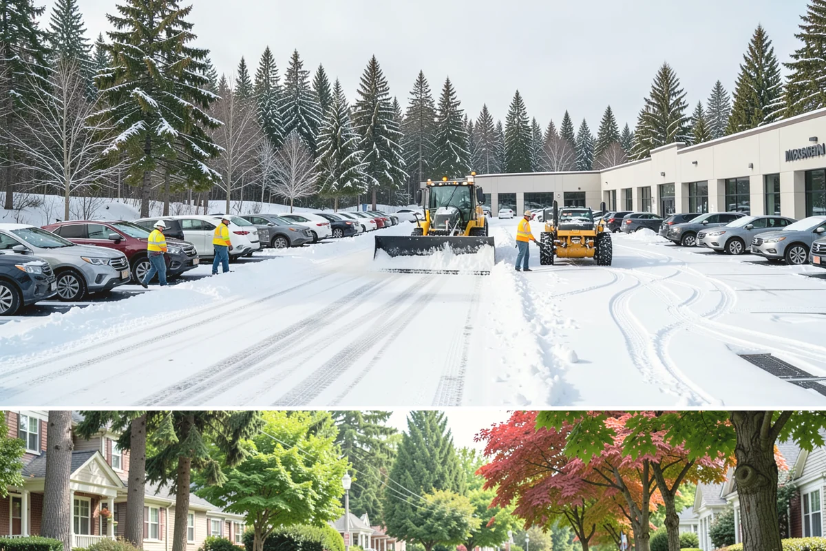 Parking Lot Ice Removal in Beaux Arts Village, King County, WA - Ice removal spikes during freeze-thaw stretches from midwinter into early spring.