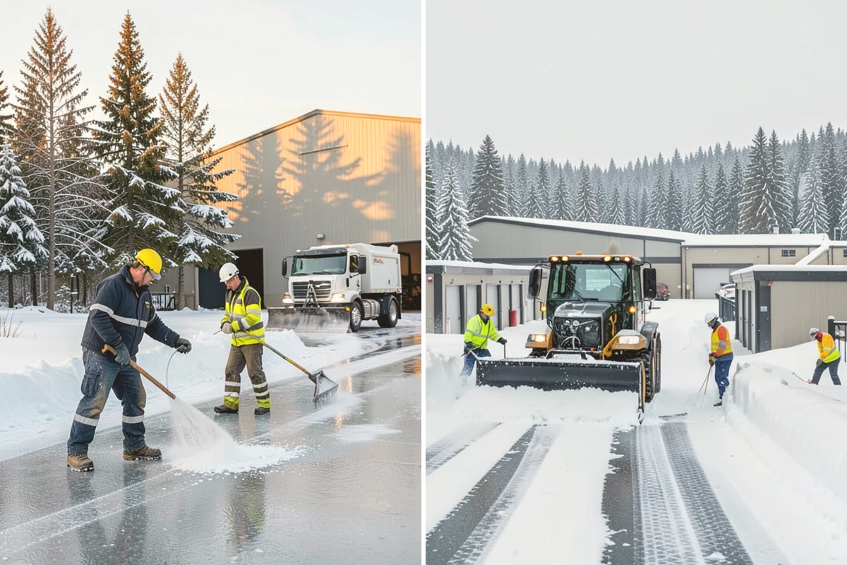 Parking Lot Ice Removal in Bothell, King County, WA - We locate bonded ice from thaw-and-refreeze cycles