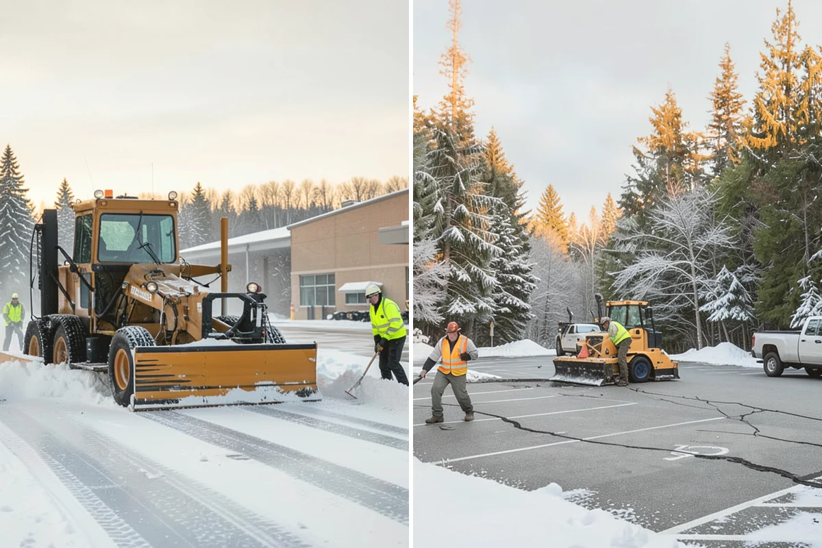 Parking Lot Ice Removal in Burien, King County, WA - We locate bonded ice from thaw-and-refreeze cycles