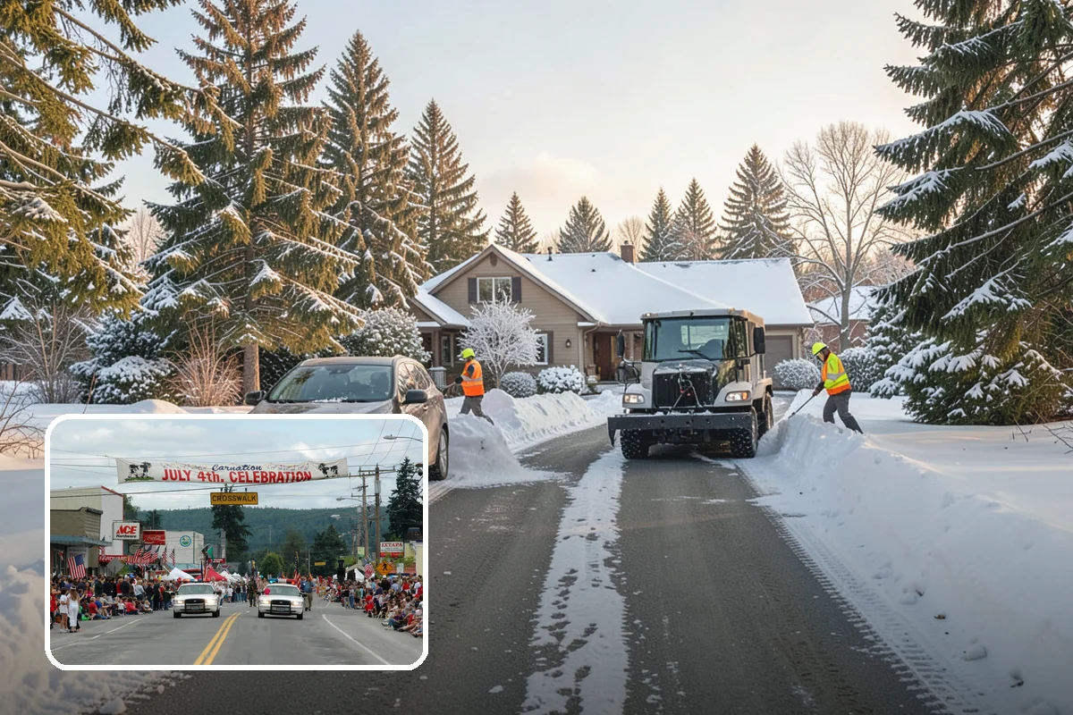 Parking Lot Ice Removal in Carnation, King County, WA - Clears layered ice deicer cannot lift