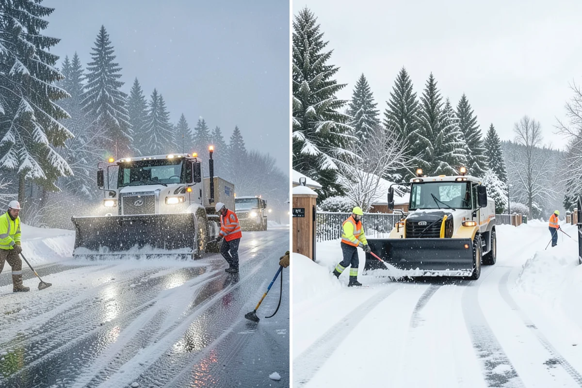 Parking Lot Ice Removal in Darrington, Snohomish County, WA - We locate bonded ice from thaw-and-refreeze cycles