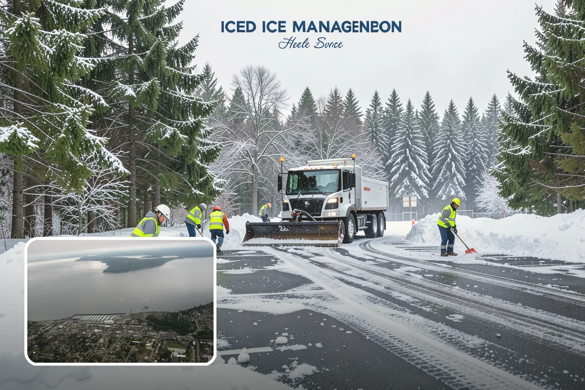 Parking Lot Ice Removal in Des Moines, King County, WA - Clears layered ice deicer cannot lift
