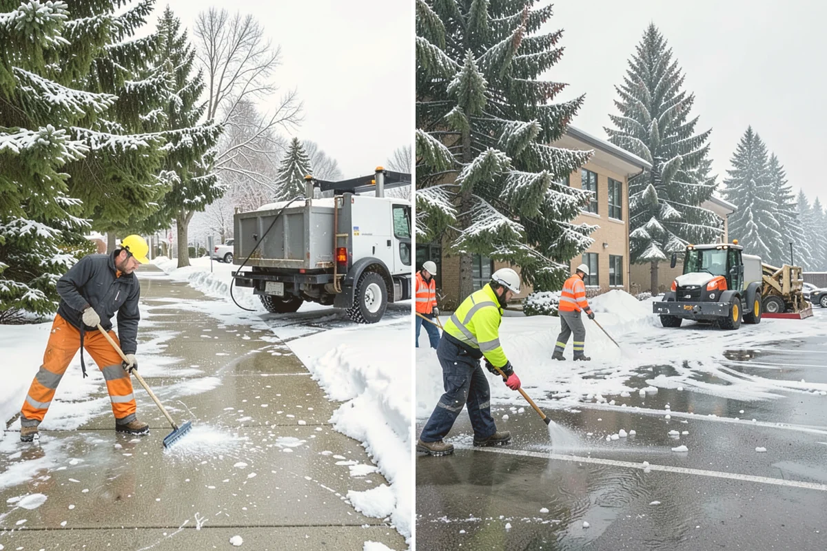 Parking Lot Ice Removal in Eatonville, Pierce County, WA - We locate bonded ice from thaw-and-refreeze cycles