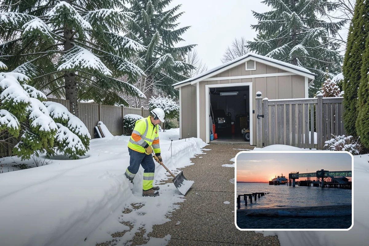 Parking Lot Ice Removal in Edmonds, Snohomish County, WA - Clears layered ice deicer cannot lift