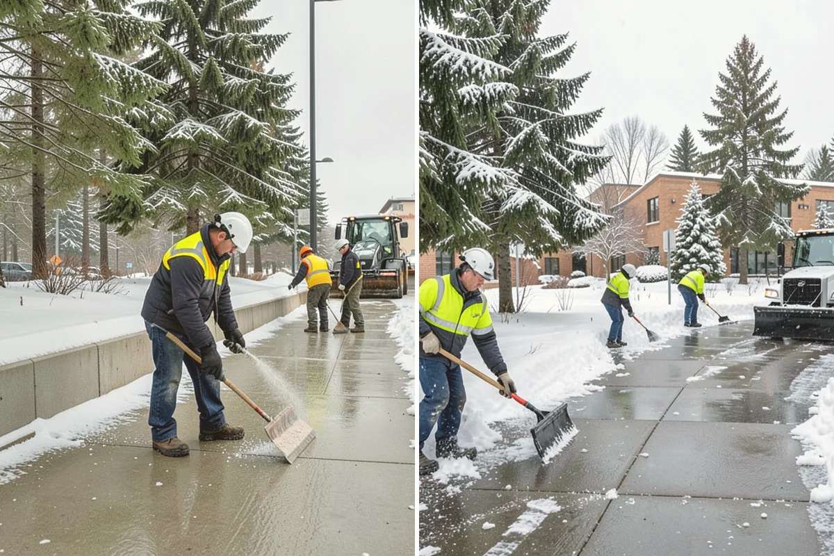 Parking Lot Ice Removal in Edmonds, Snohomish County, WA - We locate bonded ice from thaw-and-refreeze cycles