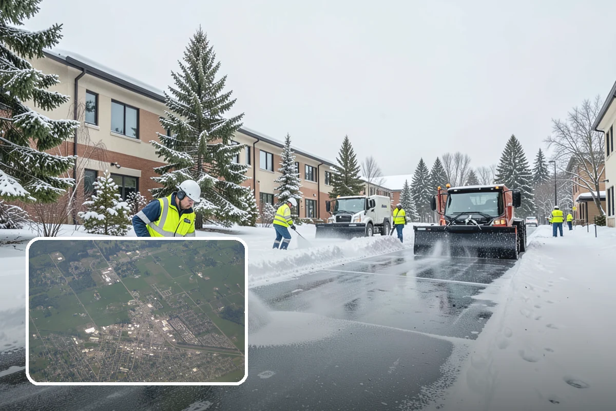 Parking Lot Ice Removal in Enumclaw, King County, WA - Clears layered ice deicer cannot lift