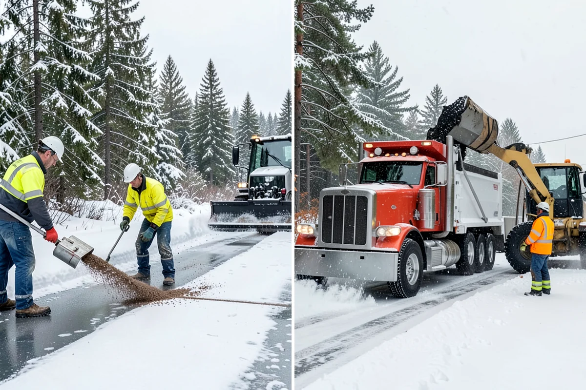 Parking Lot Ice Removal in Enumclaw, King County, WA - We locate bonded ice from thaw-and-refreeze cycles