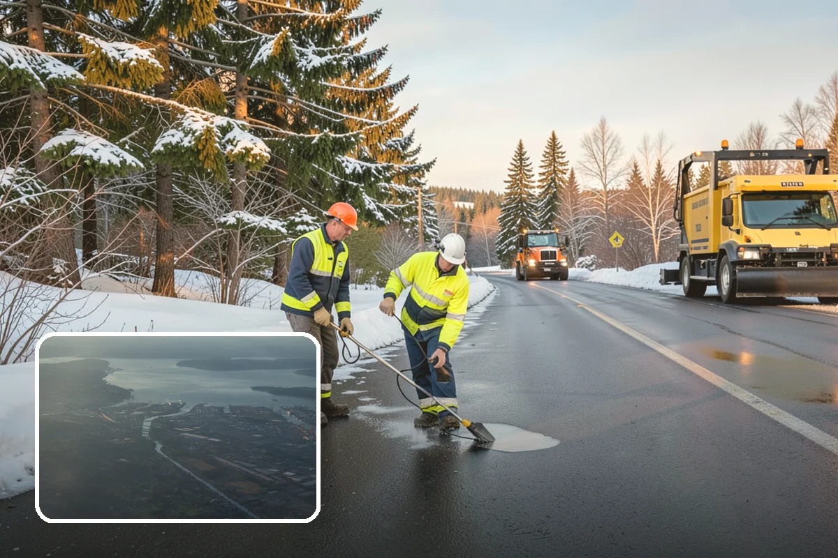 Parking Lot Ice Removal in Fife, Pierce County, WA - Clears layered ice deicer cannot lift