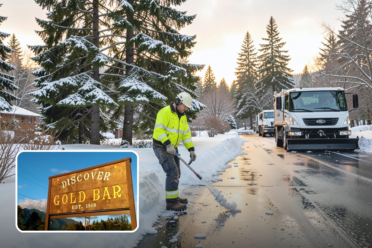 Parking Lot Ice Removal in Gold Bar, Snohomish County, WA - Clears layered ice deicer cannot lift