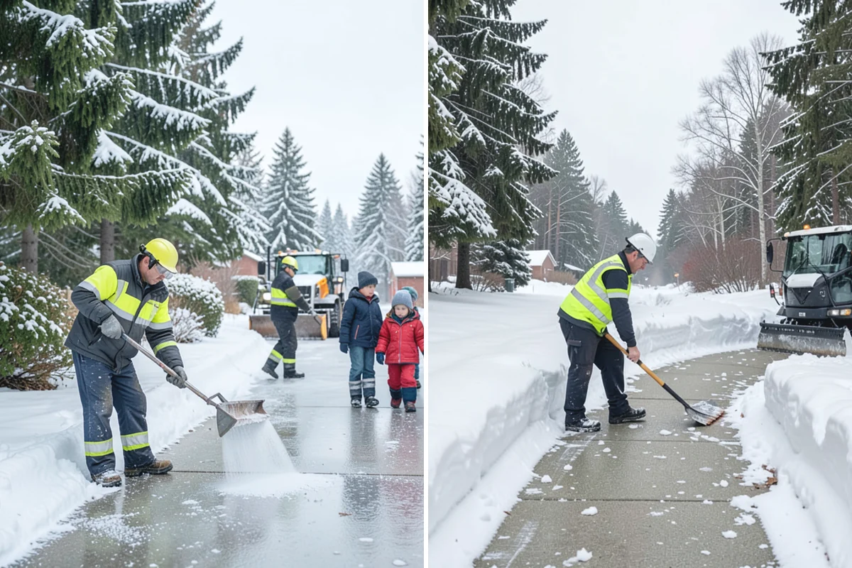 Parking Lot Ice Removal in Granite Falls, Snohomish County, WA - We locate bonded ice from thaw-and-refreeze cycles